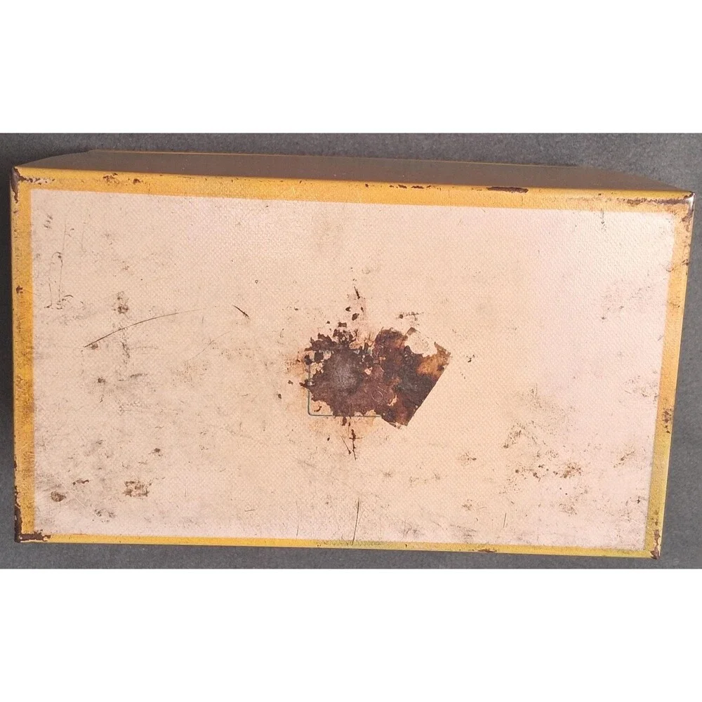 Vintage Tin Recipe Box Daisies Ohio Art